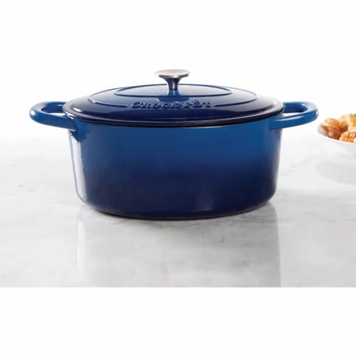 Gibson 7 qt Oval Dutch Oven Crock Pot, Sapphire, 1 Piece - Gerbes