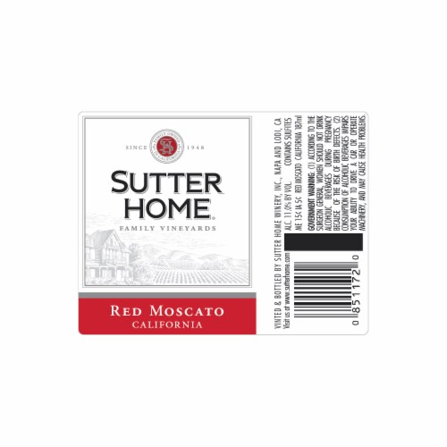 Sutter Home® Red Moscato Red Wine Perspective: back