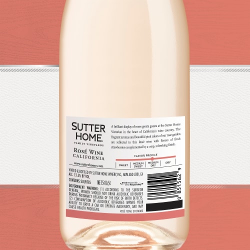 Sutter Home® Rose Wine Perspective: back