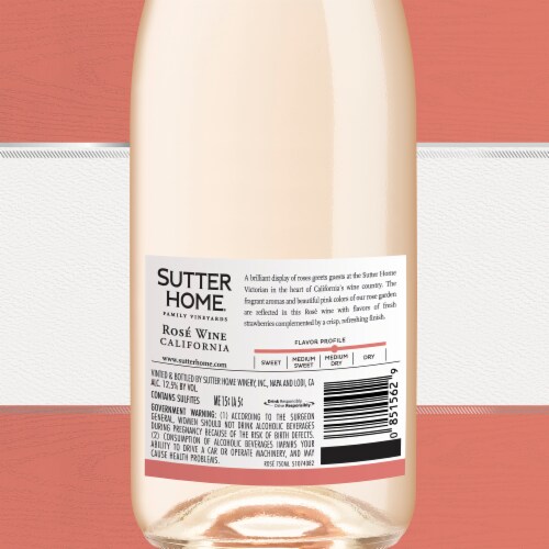 Sutter Home® Rose Wine Perspective: back