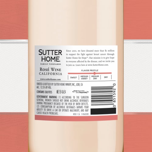 Sutter Home® Rose Wine Perspective: back