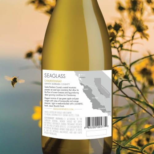 SEAGLASS Chardonnay White Wine Perspective: back