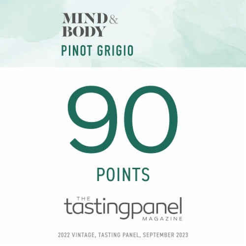 Mind & Body Pinot Grigio Low Alcohol & Low Calorie California White Wine 750 ml Perspective: back