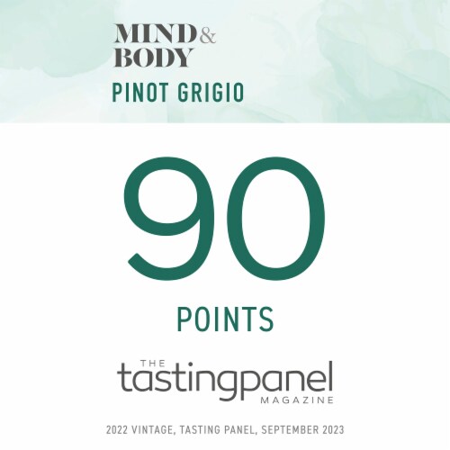 Mind & Body Pinot Grigio Low Alcohol & Low Calorie California White Wine 750 ml Perspective: back