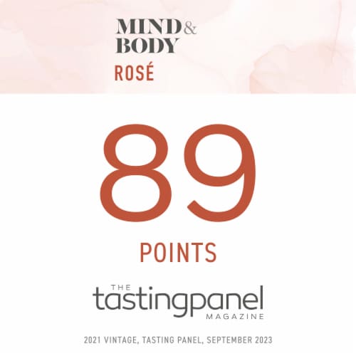 Mind & Body Low Alcohol & Low Calorie Rose Wine Perspective: back