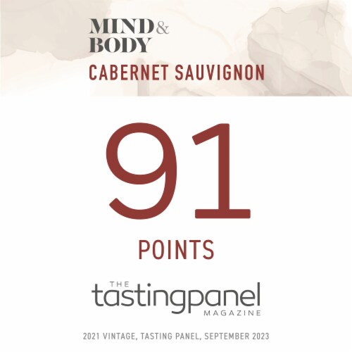 Mind & Body Cabernet Sauvignon Low Alcohol & Low Calorie California Red Wine 750 ml Perspective: back