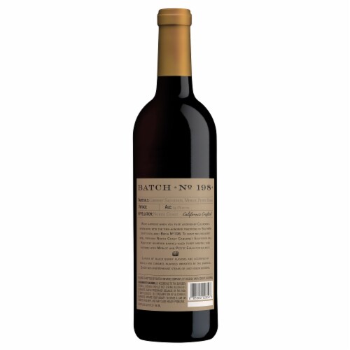 Batch No. 198 Bourbon Barrel Aged Cabernet Sauvignon California Red Wine Perspective: back