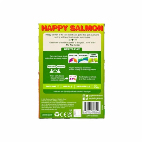 Happy Salmon® by Exploding Kittens® Party Game Perspective: back