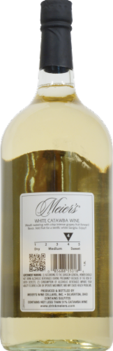 Meier's Wine Cellars White Catawba Ohio White Wine Perspective: back
