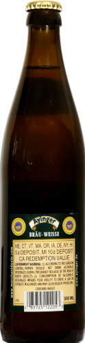 Ayinger Brau Weisse Beer Single Bottle Perspective: back