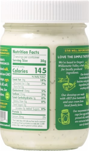 Toby's Ranch Dressing & Dip Perspective: back