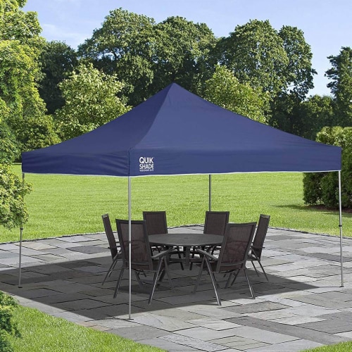 Quik Shade Weekender Elite 12 x 12 x 11 ft Twilight Blue WE144 Straight Leg Canopy Perspective: back