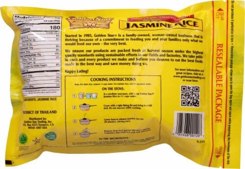 Golden Star® Jasmine Rice Perspective: back