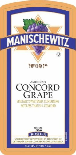 Manischewitz Concord Red Wine Perspective: back