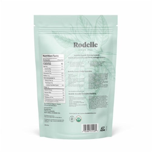 Rodelle® Organic Baking Cocoa Powder Perspective: back