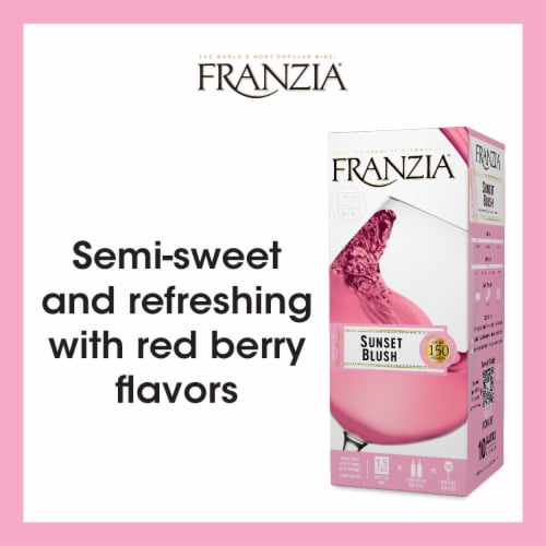 Franzia Sunset Blush House Favorites Blend Rose Wine Box Perspective: back