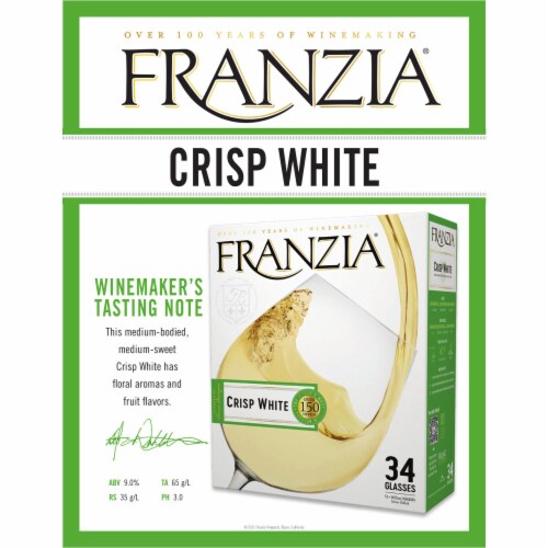 Franzia House Favorites Crisp White Blend Wine Box Perspective: back