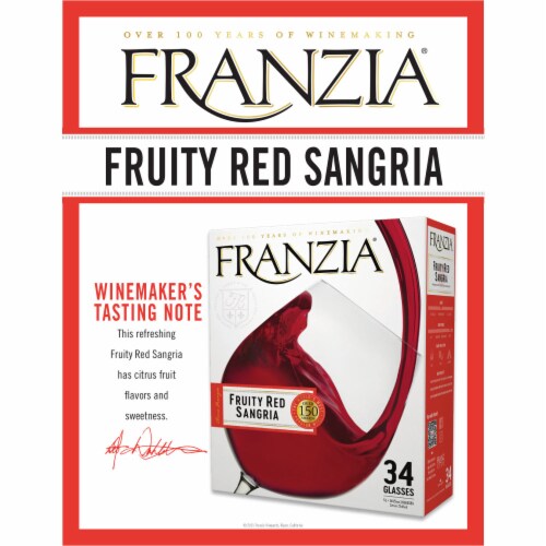 Franzia House Favorites Fruity Red Sangria California Wine Perspective: back