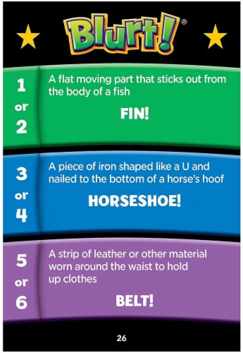 Educational Insights Blurt! Game Perspective: back