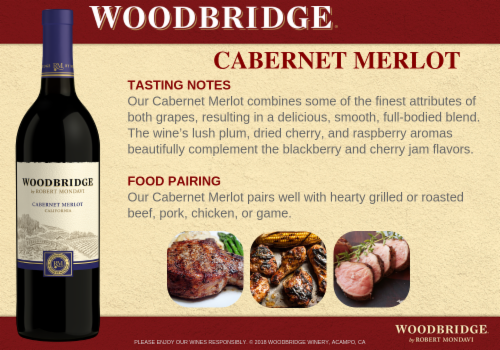Woodbridge by Robert Mondavi Cabernet Merlot Red Wine Perspective: back