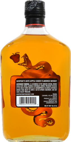 Serpent's Bite Apple Cider Flavored Canadian Whisky Perspective: back