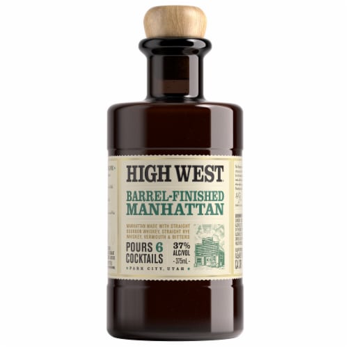 High West Utah Whiskey Manhattan Barrel Finished Premixed Cocktail Perspective: back
