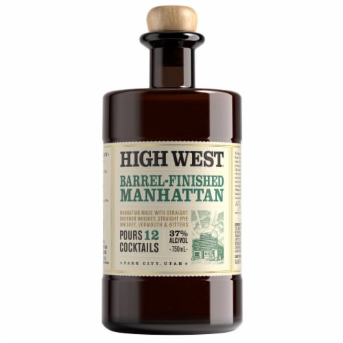 High West Utah Whiskey Manhattan Barrel Finished Premixed Cocktail Perspective: back