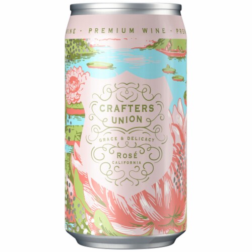 Crafters Union Rose Wine Can Perspective: back