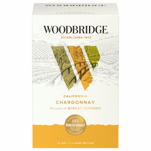 Woodbridge Chardonnay White Wine Box Perspective: back