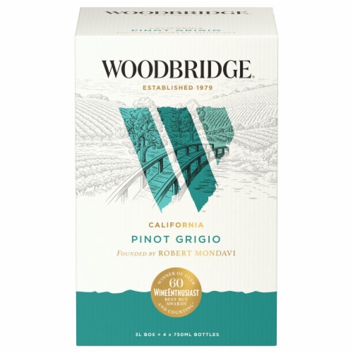 Woodbridge Pinot Grigio White Wine Box Perspective: back