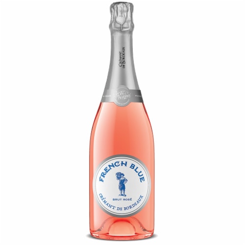 French Blue Brut Rose Sparkling France Wine Perspective: back