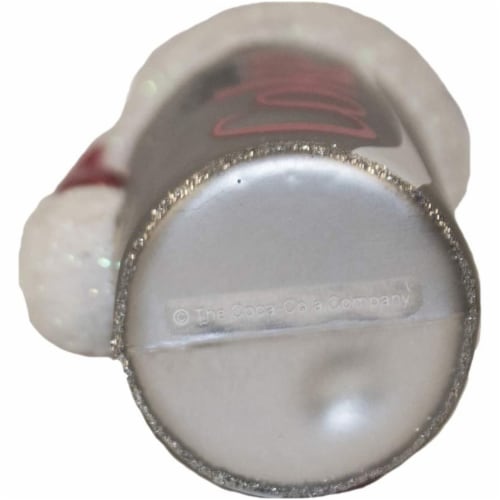 Kurt Adler Coca-Cola Glass Diet Coke Can With Santa Hat Ornament, 4.5 Perspective: back
