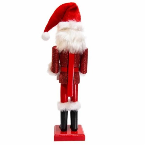Christmas Santa Calendar Nutcracker Wood Countdown Days C5874 Perspective: back
