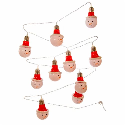 Christmas Snowmen Head Led Light Set Plastic Battery Operated Usb Jel0911 Perspective: back