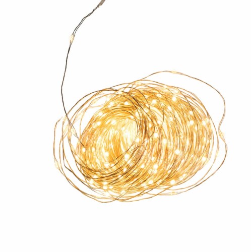 Kurt Adler Indoor Outdoor 300 LED Superbright Warm Rice Light Set Perspective: back