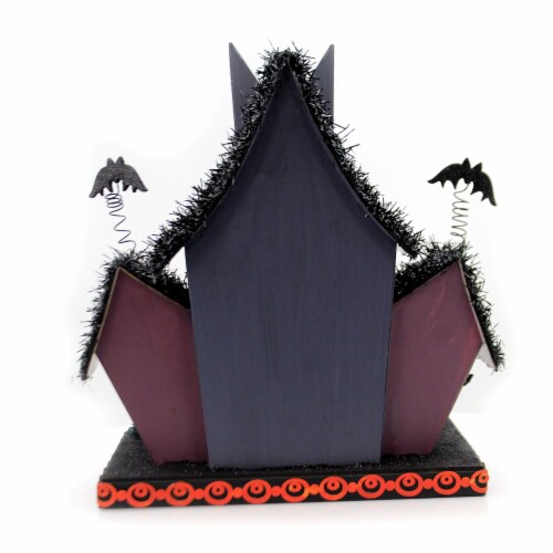 Halloween Monster Light-Up House Paper Fangs Battery Operated Bats Hw1817 Perspective: back