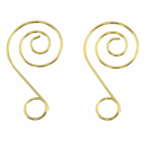 Christmas Gold Ornament Hooks Metal Hanger Display W5308 Perspective: back