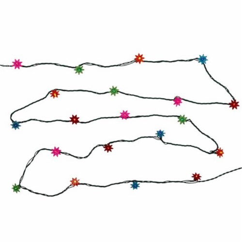 Christmas Multi Color Flower Lights Plastic String Light Ul4335m Perspective: back