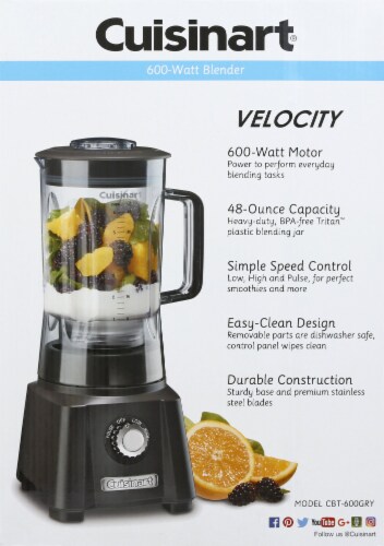 Cuisinart Velocity High Performance Blender - Gray Perspective: back