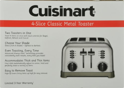 Cuisinart® 4-Slice Toaster in Stainless Steel Perspective: back