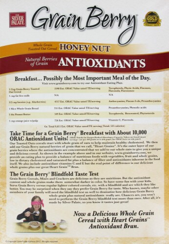 Grain Berry® Honey Nut Toasted Oats Cereal Perspective: back