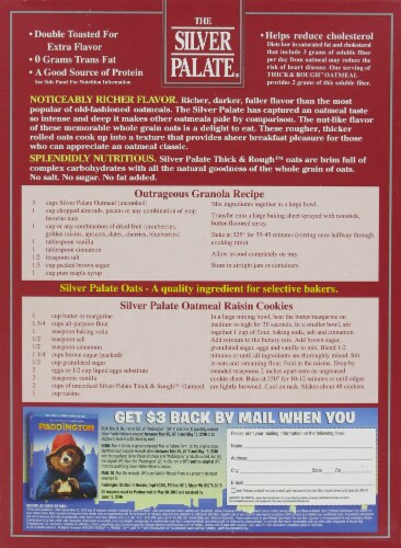 The Silver Palate® No Sugar Added Thick & Rough™ Oats Perspective: back