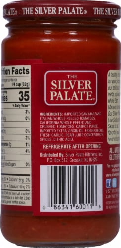 The Silver Palate® Low Sodium Pizza Sauce Perspective: back