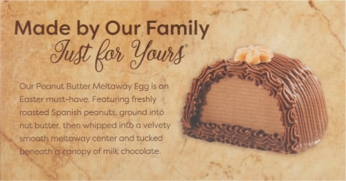 Sarris Candies Peanut Butter Meltaway Egg Perspective: back