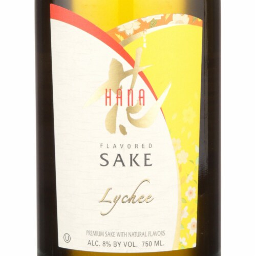Hana Lychee Flavored Sake Perspective: back