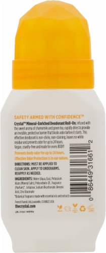 Crystal™ Essence Chamomile & Green Tea Roll-On Deodorant Perspective: back