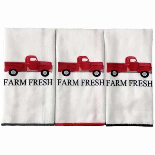 Now Designs Extra Large Red Wovern Cotton Kitchen Dish Towels, Set of 3 -  Fred Meyer