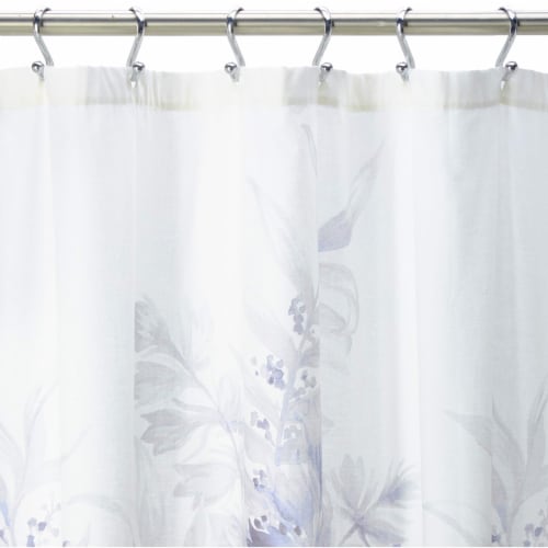 Madison Park Enza Floral 100% Cotton Printed Shower Curtain Purple 72x72 Perspective: back