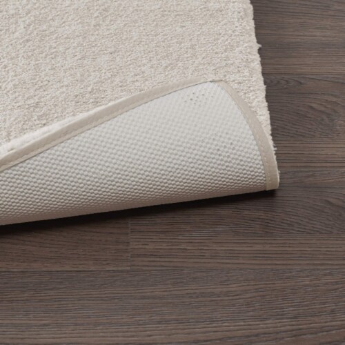 Madison Park Marshmallow Bath Rug Taupe 20x24 Perspective: back