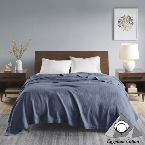 Madison Park Egyptian Cotton Blanket Full/Queen Perspective: back